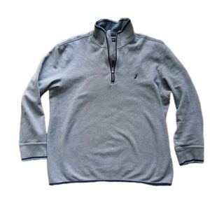 Nautica Men's Heather Gray Quarter-Zip Sweater